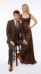 Men’s Doctor Who Inspired Brown Pinstripe 3-Piece Suit – Retro Vintage Wedding, Costume & Formal Suit