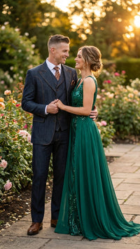 Men’s Dark Denim Blue Fabric Suit – Classic Three Piece Denim Suit for Wedding, Party and Formal Events