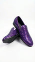 Mens Purple Sequin Dress Shoes Slip on – Luxury Slip On Formal Loafers Wedding Prom Party Designer Footwear