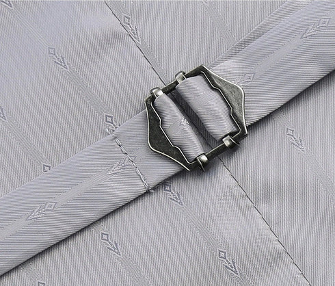 Vanderbilt Collection - Classic Dress Vest 5 Buttons Regular Fit In Gray