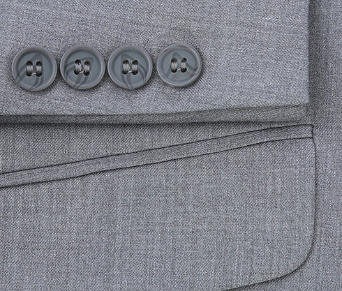 Vanderbilt Collection - Classic 2 Piece Suit 2 Buttons Regular Fit In Light Gray