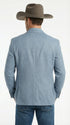 Mens Rugby Teal Baby Sky Western Blazer – Cowboy Style Casual Sport Coat for Men Classic Western Jacket in Light Blue Color