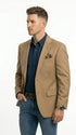 Mens Khaki Camel Bronze Taupe Blazer, Classic Business Casual Wedding Sport Coat Jacket in Tan Color