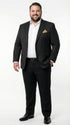 Men’s Black Pinstripe Blazer – Classic Tailored Formal Jacket for Business, Office and Evening Wear