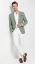 Men’s Sage Green Blazer – Two Button Notch Lapel Formal Jacket for Wedding, Summer and Party Wear in Light Green Sport Jacket