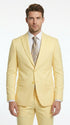 Men’s Pale Yellow 2 Piece Suit, Formal Dress Suit for Weddings, Prom, Parties, Summer Events, and Special Occasions By Vitali