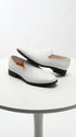Men’s White Plain Toe Slip On Loafer Dress Shoes – Classic Formal Lightweight Shoes for Wedding, Party and Business Wear