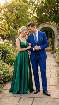 Men’s Royal Blue 3 Piece Suit Set with Vest – Formal Wedding and Party Wear Suit - Saphire Cobalt blue