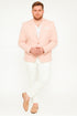 Men’s Blush Pink Slim Fit Blazer – Stylish Two-Button Sport Coat with Notch Lapel
