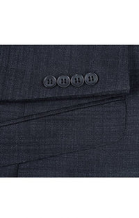 Wool Blend Slim Fit Suit 2 Piece Suit 2 Button in Charcoal