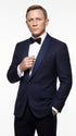 Men’s Navy James Bond Tuxedo Dinner Jacket – Satin Shawl Lapel Wedding, Prom and Black-Tie Blazer