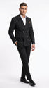Men's Black Pinstripe Tuxedo Suit – Classic & 1920s Gangster Formal Wear Vintage 1940s 1930s Look