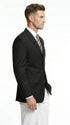 Men’s Black Three Button Blazer – Classic Formal Suit Jacket for Business, Office, Sport Coat
