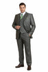 Men’s Olive Green 3-Piece Suit – Classic Fit with Vest and Tie Pleated Pants Three Buttons