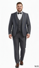 Men’s Charcoal Gray with blue Trim Slim Fit 3-Piece Suit – Modern Wedding and Business Formal Tuxedo Set