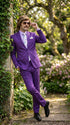 Men’s Purple Paisley 2-Piece Suit – 1970s Disco, Retro Rockabilly, Prom and Party Suit