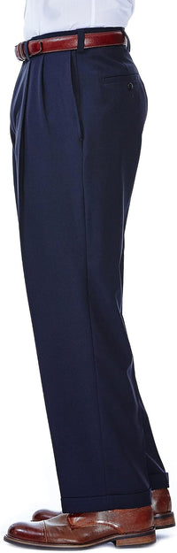 Mens E-Clo Repreve Classic Fit Pleat Front Dress Pant with Hidden Expandable Waistband