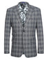 English Laundry Slim Fit Dimgray with White Check Suit