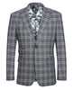 English Laundry Slim Fit Dimgray with White Check Suit