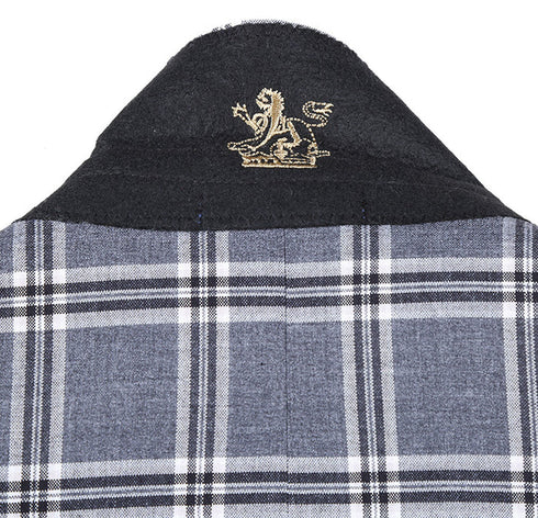 English Laundry Slim Fit Dimgray with White Check Suit