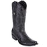 Wild West Black Ostrich Leg Mens Cowboy Boots Dubai Toe