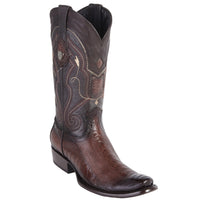 Wild West Brown Ostrich Leg Mens Cowboy Boots Dubai Toe