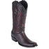 Black cherry lizard cowboy boot