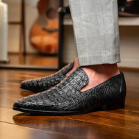 Marco Di Milano Trento Black Genuine Caiman Crocodile Slip-On - view 9