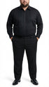 Men’s Black Pleated Tuxedo Dress Shirt | Formal Laydown Collar Button-Up Shirt for Weddings & Black Tie By Tiglio