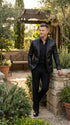Men’s Shiny Black Tuxedo Blazer – Glossy Formal Jacket for Party Dinner Jacket Shawl Collar