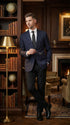 Men’s Navy Blue Pinstripe Blazer – Classic Tailored Formal Jacket for Business, Office and Professional Wear