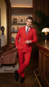 Vitali Red Double Breasted Suit – Men’s 2 Piece Formal Suit for Wedding, Prom and Special Events Modern Fit