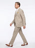 Men’s Light Tan Tweed Great Gatsby 3 Piece Suit – Vintage Vested Wedding Suit, 1920s Classic Formal Outfit Herringbone