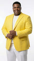 Zacci Brand Men’s Lemon Yellow Blazer Peak Lapel Hopsack Weave – Stylish Formal Blazer Jacket for Wedding, Party, Prom and Smart Casual Wear