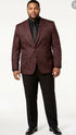 Men’s Burgundy Paisley Blazer Sport Coat – Velvet Dinner Jacket floral in Maroon Wine Color Ultra Slim Fit Smoking Jacket
