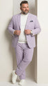 Men’s Lavender Seersucker 2 Piece Suit, Lightweight Summer Blazer and Pants Set for Weddings, Parties, Prom, and summer fabric