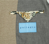 Half Canvas Slim Fit Blazer in Khaki