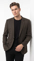 Men’s Vintage Dark Brown Pinstripe Blazer – Classic Retro Sport Coat Outfit