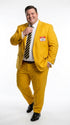 Men’s Beetlejuice Little Head Costume Yellow Suit – Shrinker Inspired 2 Piece Halloween Suit