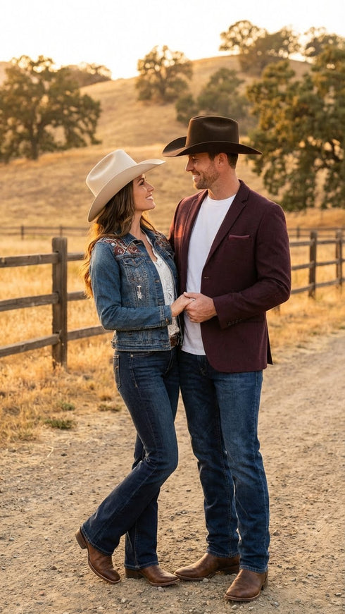 Men’s Burgundy Western Blazer Jacket, Textured Cowboy Style Sport Coat for - Tweed Herringbone Maroon Color