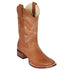 Light brown square toe boots