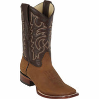 Tan Brown Western Boots Square Toe - Los Altos Boots