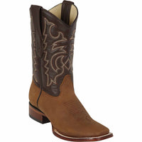 Men's Los Altos Wide Square Toe Crazy Leather Boots
