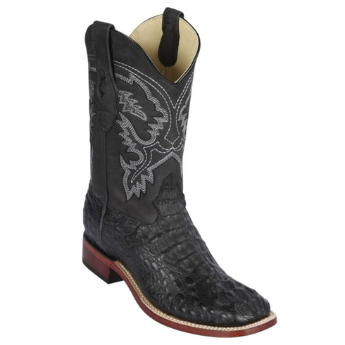 Botas Cuadrada de Cocodrilo Caiman Lomo Gasso