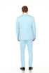 Cotton Suit - Summer Stretch Fabric - Mens Cotton-Stretch Fashion Suit Sky S9010