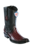Wild West Botas de Pata de Avestruz Horma Dubai Toe Faded Burgundy