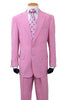 Mens 2 Button Polyester Fashion Suit in Pink