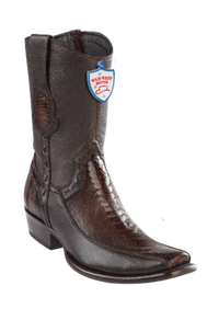 Wild West Botas de Pata de Avestruz Horma Dubai Toe Faded Brown