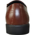 Bravo Mens Plain Pointy Square Toe Dress Loafer in Brown - Men's Dress Shoes