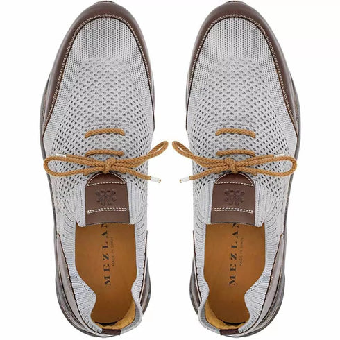 Mezlan Piedra Brown/Grey Tri-Tone Knitted Sneaker